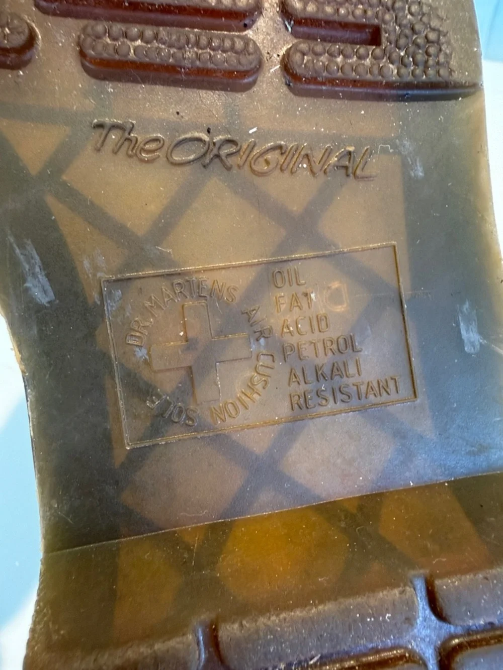 Doc Marten Black Leather Lace-Up Combat Boots with Yellow Stitching 8 - Picture 11 of 15